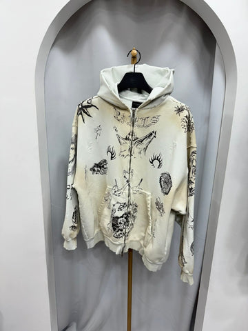 Balenciaga Department Store Edition Tattoo Hoodie Zipper L 152163364