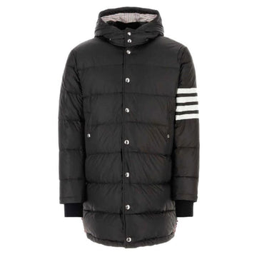 Thom Browne 4-Bar Stripe Hooded Detachable Matte Finish Padded Coat MOD041X 05411 001 152169843