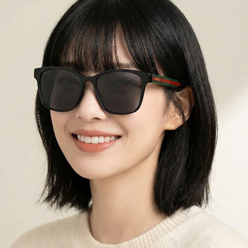 Gucci Sunglasses GG0417SK 001 Asian Fit Square Horn Rim Oversized Fashion 62831826