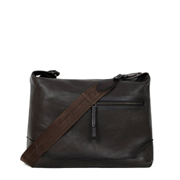 BERLUTI ダークブラウンのホーボーショルダーバッグ M308118 MJ1 152190256