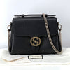 Gucci Interlocking Top Handle Chain Small Shoulder Bag Black (510302) 152191978 [P]