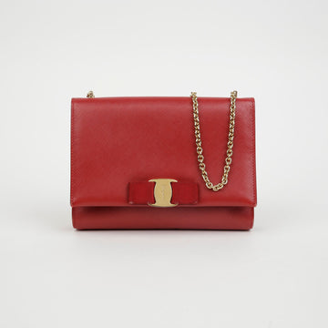 SALVATORE FERRAGAMO 22 B558 Genie Bow Chain Schulter-Crossbody-Tasche 151943683