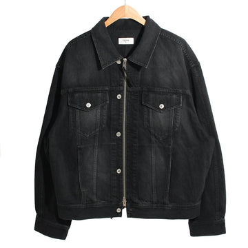 CELINE Denim-Truckerjacke gewaschen Schwarz RV14T932F GDN6 152193622