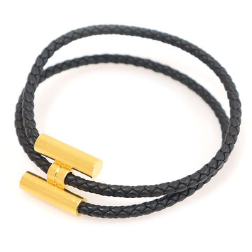 Hermes Gold-Toned Swift Calfskin Bracelet T5 152198480