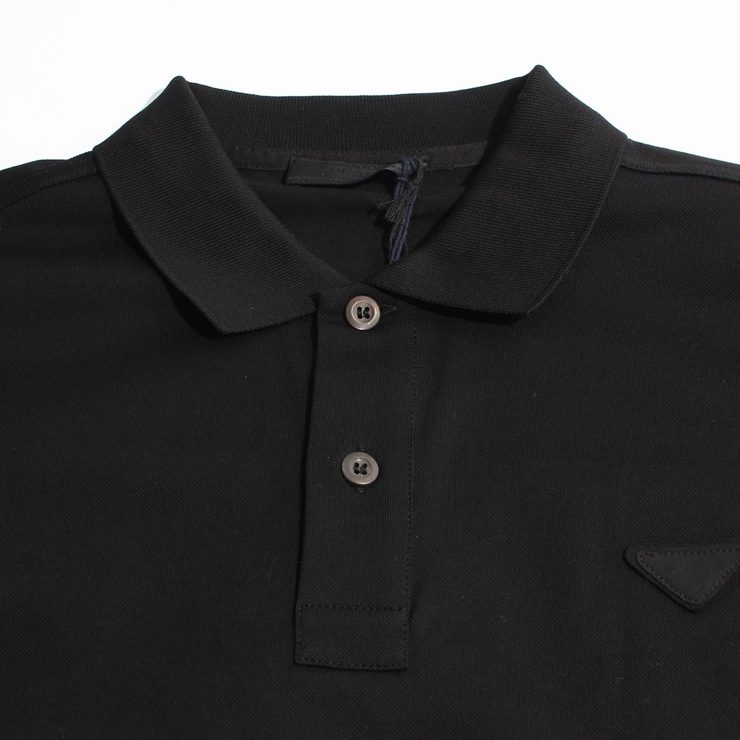Prada Triangle Logo Polo Shirt Black UJN444 1867 F0002 152198632