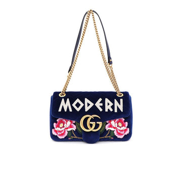 GUCCI GG ベルベット マモント マトラッセ シェブロン ゴールドチェーン ショルダーバッグ 443496 kk69456495 152198889