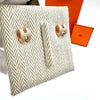 Hermes Mini Pop Ash Earrings H608002FO55 Rose Gold Maron Glacé 85225747 [P]