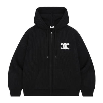 CELINE RY0JF0ZTQ 38NO フード ジップ ニット 147716739