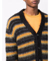 Marni Black Stripe Mohair Cardigan 152200731 [P]