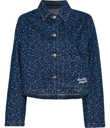 MAISON KITSUNE Crop Denim Jacket 152200861