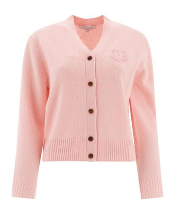 MAISON KITSUNE Gestickte Cropped Cardigan mit Bold Fox Head NW00510KT1112 P600 152200887