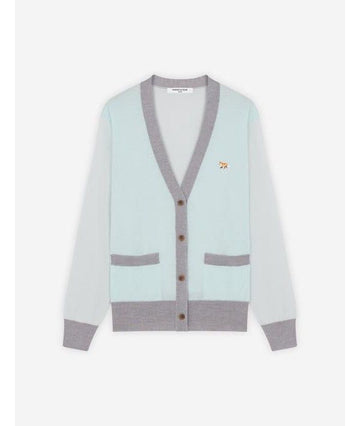 MAISON KITSUNE Baby Fox Patch Farbblock Cardigan 152200908