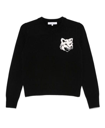 MAISON KITSUNE Fox Head Intarsia Merino Pullover 152200958