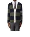Thom Browne Cotton Rugby 4-Bar Rose Icon V-Neck Cardigan 152201070 [P]
