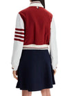 Thom Browne Cashmere Weight 4-Bar Cropped Varsity Jacket 152201082 [P]