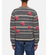 THOM BROWNE Woll-Mohair-Kardigan mit Rosen und Raben MKC554A Y1026 998 152201084 [P]