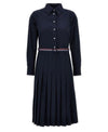 THOM BROWNE Gestreifte Baumwollflanell Midi Plissee Hose 152201179 [P]