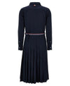 THOM BROWNE Gestreifte Baumwollflanell Midi Plissee Hose 152201179 [P]
