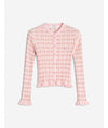 MAISON KITSUNE Baby Fox Patch Check Rippstrick Cardigan 152201180 [P]