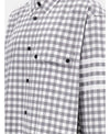 THOM BROWNE ギンガムチェックフランネル4バーオーバーサイズシャツ 152201240 [P]
