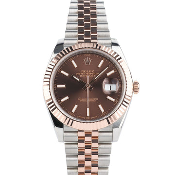 Rolex Datejust 41 Combi Chocolate Dial Index Men’s Watch 126331 36573-1 152201267