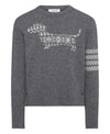 THOM BROWNE Merino Wolle Holiday Hector 4-Bar Pullover Knit MKA573A Y1029 035 152201366 [P]