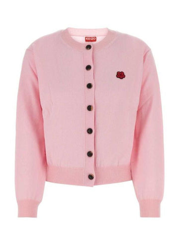 KENZO Blumen-Patch Wollcardigan 152201945