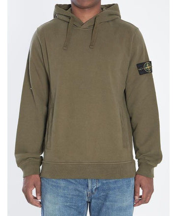 STONE ISLAND Gepunktete Baumwollfleece-Hoodie K2S15 6100029 S0A20 V0054 152202210