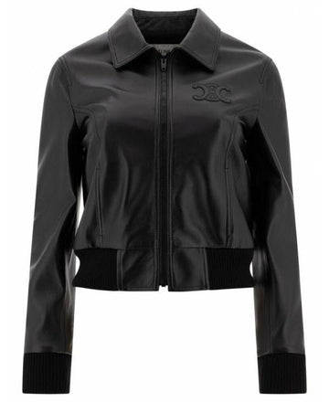 CELINE Trikotjacke aus weichem Lammleder 2EK06583C 38NO 152203255