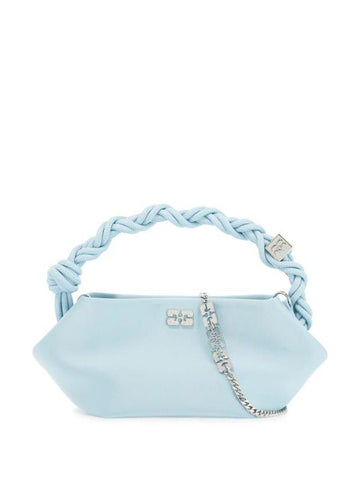 Ganni Icy Blue Satin Mini Bou Bag A6339 297 152204172