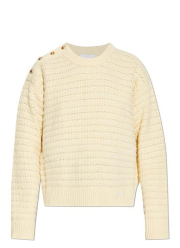 Ganni Wool Jumper Cream Knit K2607 054 152204301