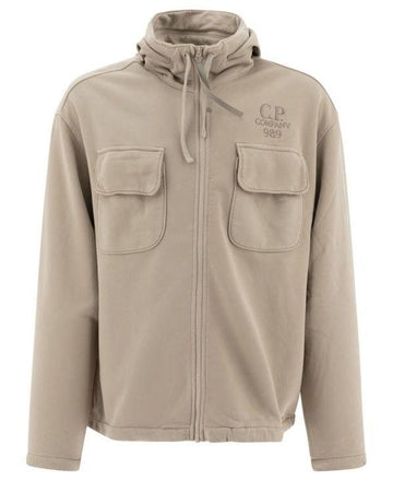 CP Company Brushed Emerized Diagonal Fleece Hoodie 152204386