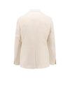 FENDI Weißer FF Baumwoll-Leinen Blazer Leinenjacke 152204500 [P]