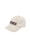 Fendi Beige Canvas Baseball Cap 152204575 [P]