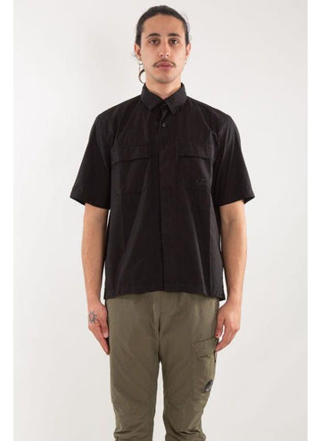 CP COMPANY コットン RipStop ボックス ショートスリーブ シャツ 18CMSH245A 005691G 999 152204663