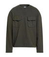 CP COMPANY Gebürsteter Emerized Diagonal Fleece Crew Neck 152204769 [P]