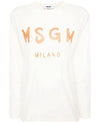 MSGM Brushed Logo Long Sleeve T-Shirt 152204784 [P]