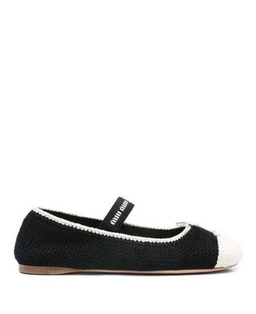 MIU MIU Gehäkelte Strickballerinas 5F138E 2CQ2 F057Z 152206259
