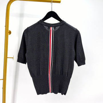 Thom Browne Three Stripe Women’s Short Sleeve Knit Gray (FKA250A) 152208925