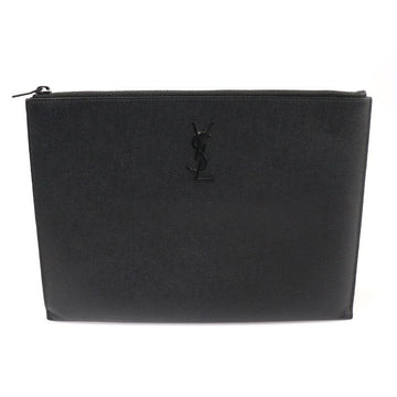 SAINT LAURENT Monogram Tablet Case Clutch in Schwarz aus Kalbsleder 453249 152229711