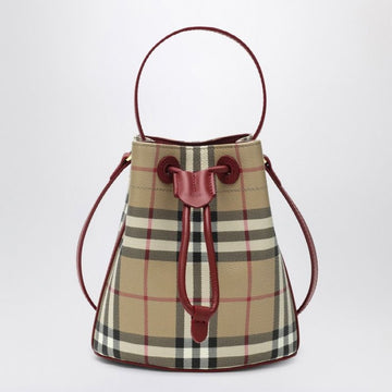 BURBERRY Mini Check Bucket Bag 152230482