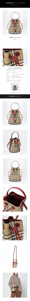 BURBERRY Mini Check Bucket Bag 152230482 [P]