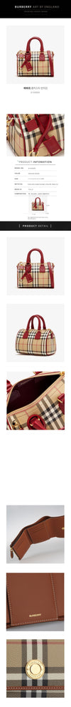 Burberry Mini Check Bowling Bag 8116280 152230481 [P]