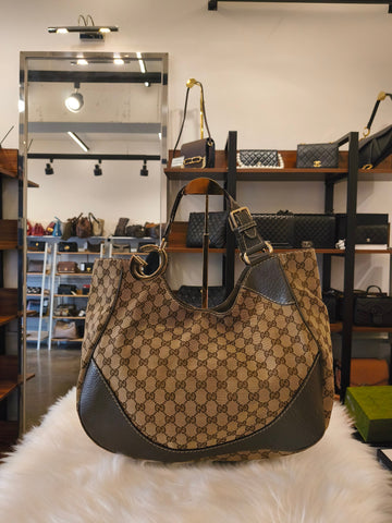 GUCCI Jacquardbraune G-Logo Hobo Tasche (203504) 152231481