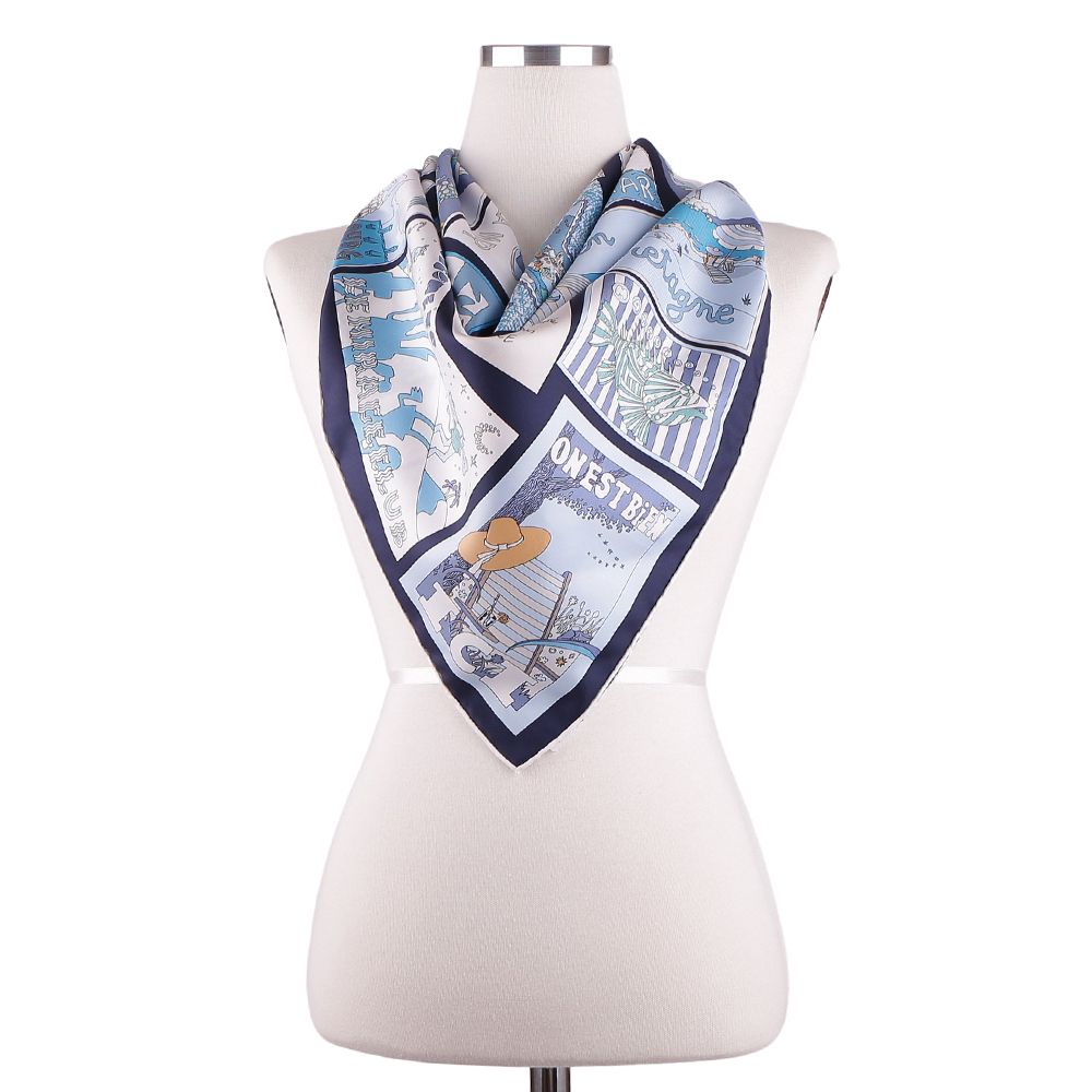 Hermes On Est Bien Ici 90 Scarf H004298S 06 152233120 – trenbe