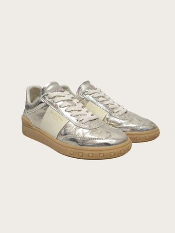 Valentino Metallic Leather Sneakers 152242178