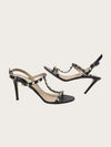 Valentino Black Rockstud Metallic Heeled Sandals 152242183 [P]
