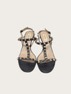 Valentino Black Rockstud Metallic Heeled Sandals 152242183 [P]