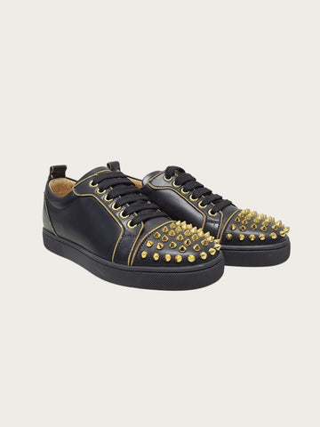 Christian Louboutin Black Gold Rush Spike Sneakers 152242218