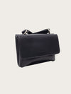 MSGM Black Double Leather Crossbody Bag 152242252 [P]